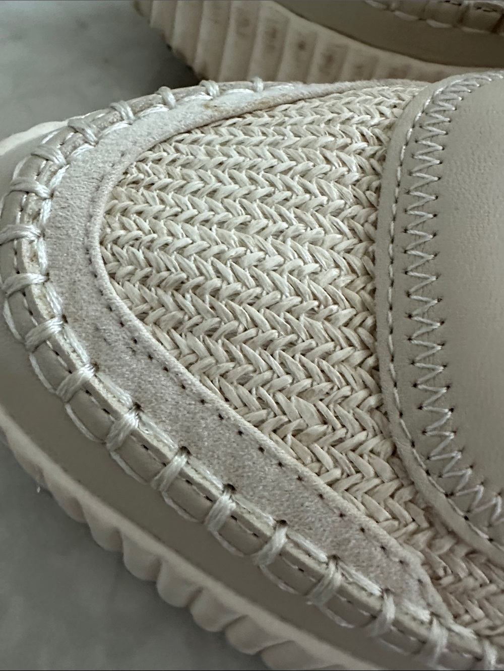 Dolce Vita Cream Woven Platform Lace-Up Sneakers - Picture 8 of 8